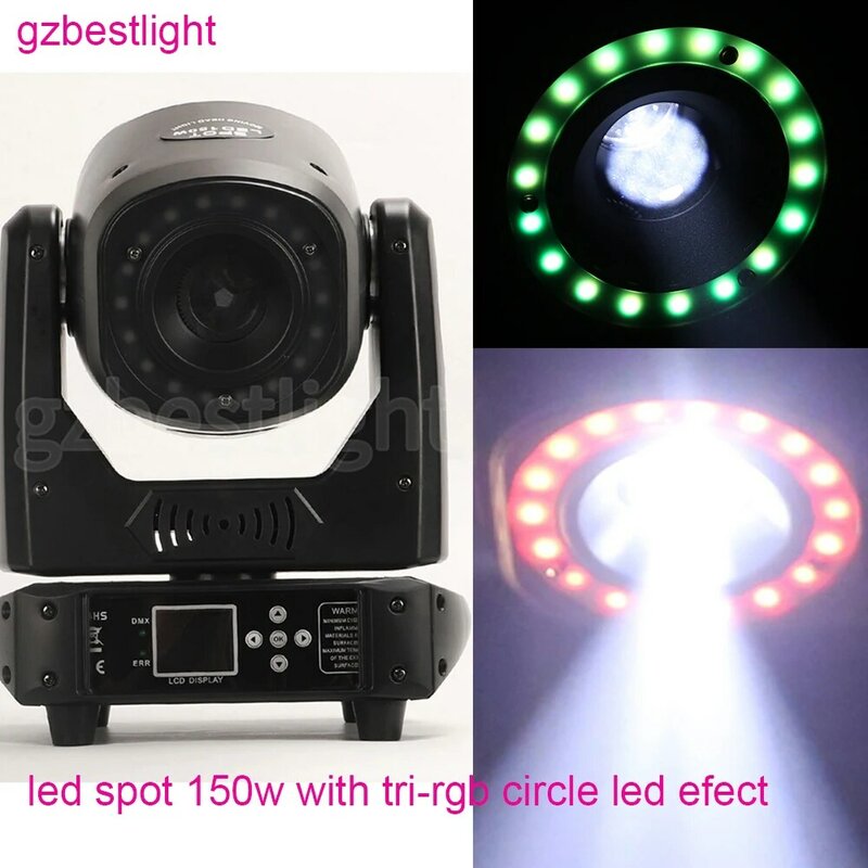 Spot LED movendo luz principal com anel, 3in 1, feixe, lavagem, levou, bw, 150w, 150w, lira, 15gobo