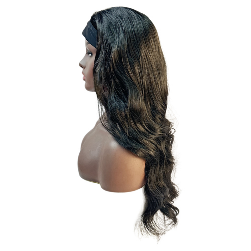 22-calowa peruka z lodową opaską czarna peruka kobiet długie kręcone włosy na całą głowę zestaw całych peruki z włókna chemicznego