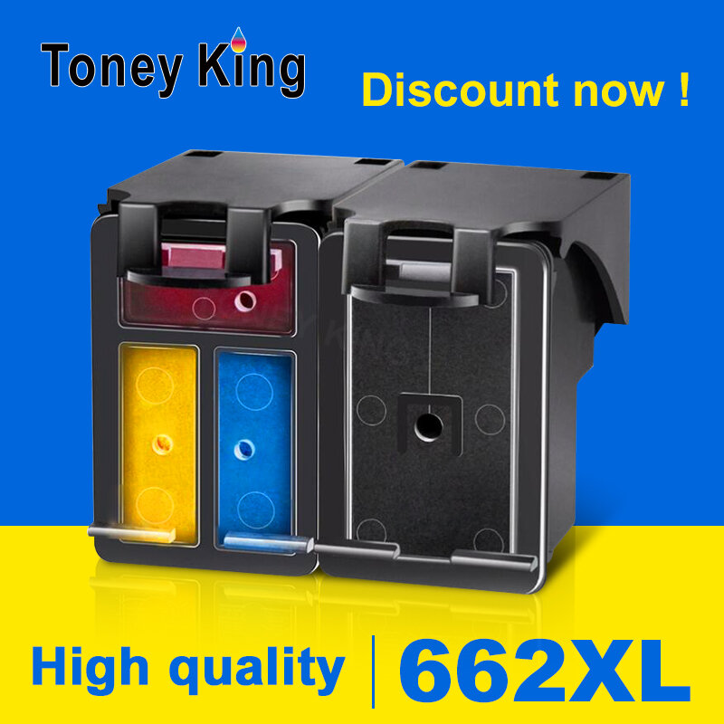 Toney King-Deskjet用インクカートリッジ、662xl、hp 662、1015、1515、2515、2545、2645、3545、4510、4515、4518用の交換