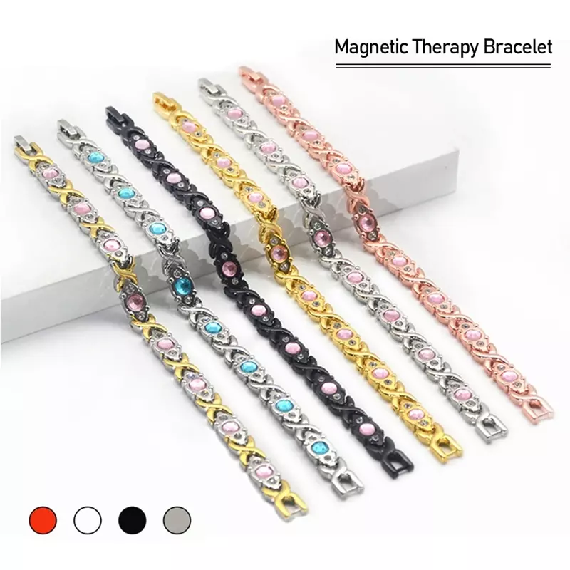2024 trendi 4 warna penurunan berat badan magnet energi perhiasan gelang pelangsing Twisted terapi magnet gelang kesehatan