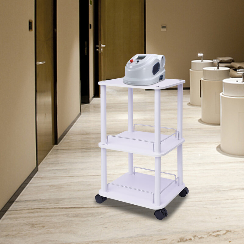 Beauty Salon Trolley Cart, Pedestal Rolling Cart, Spa Stand, Roller Trolley with Wheel, Beauty Instrument Tray