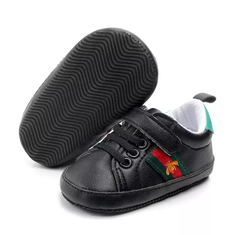 0-1 Year Old Baby Sports Walking Shoes With Soft Soles PU Children's Shoes