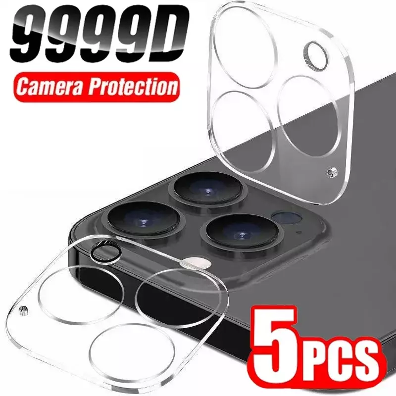 5PCS Full Cover Camera Lens Protector Glass for IPhone 11 12 13 14 15 Pro Max 13 Mini for IPhone XS X 14 15 Plus Tempered Glass