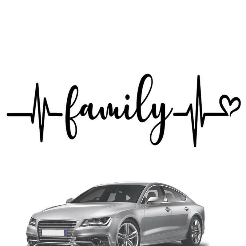 Family Heartbeat Car Stickers Family Heartbeat Die Cut Car Window Decal Exquisite Fashionable Car Body Rear Window Decals For