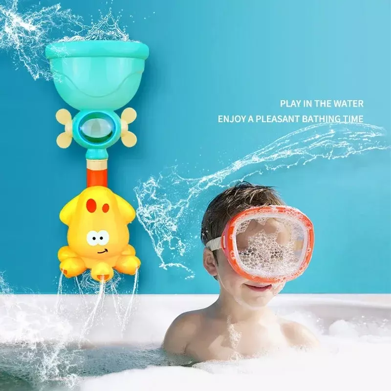 Baby Bath Toys Water Game Giraffe Crab Model Faucet Shower Playing Water Spray Swimming Bathroom Toys for Kids Christmas Gifts