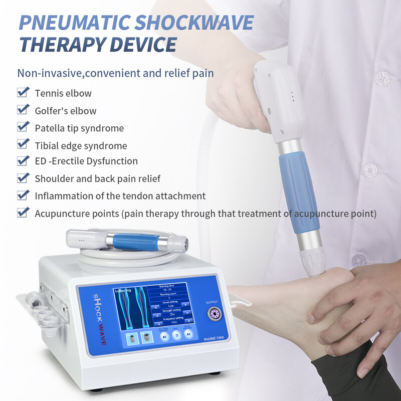 Hoge Kwaliteit Radiale Type Eswt Compressor 10 Bar Shockwave Therapie Machine Pneumatische Behandeling Pijnbestrijding Shockwave Apparatuur