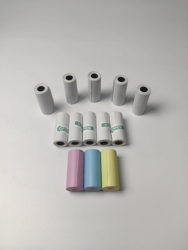 Foto cor transparente adesivo de papel, papel térmico para PeriPage Paperang Photo Printer, Lebeling Suprimentos, 13 rolos