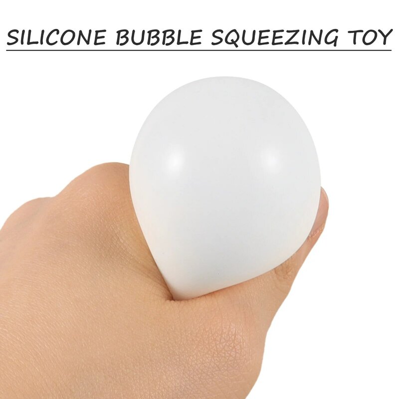10 Stück Kneten Musik Innen kern Squeeze Toy Requisiten Dekompression machen Blasen einfügen Blow Balls weiß