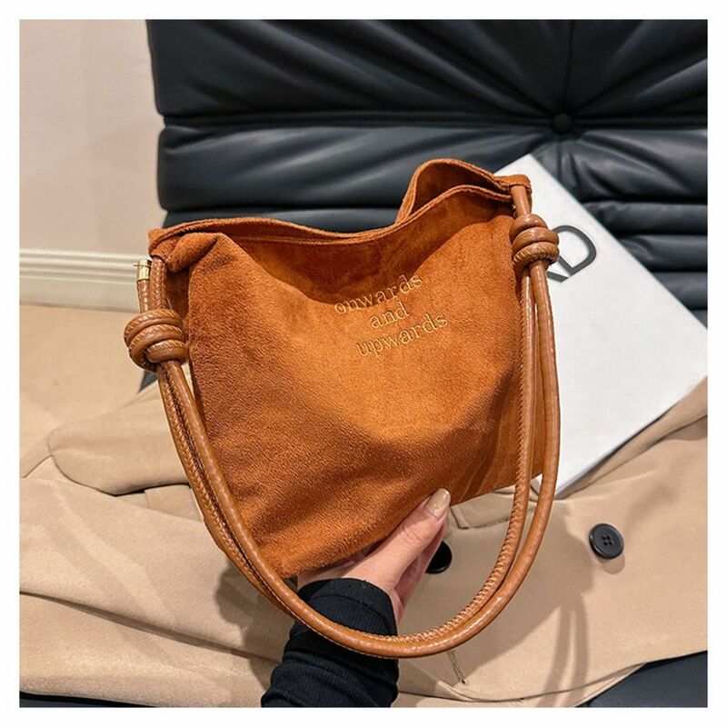 Suede Handbag Succinct Adjustable Straps Multicolor Shoulder Bags Rope Buckle Design Crossbody Bag Shop