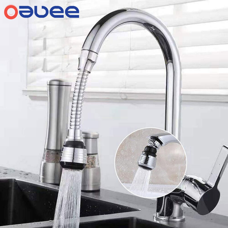 Oauee 360 Degree Swivel Kitchen Faucet Aerator Adjustable Dual Mode Sprayer Filter Diffuser Water Saving Nozzle Faucet Connector