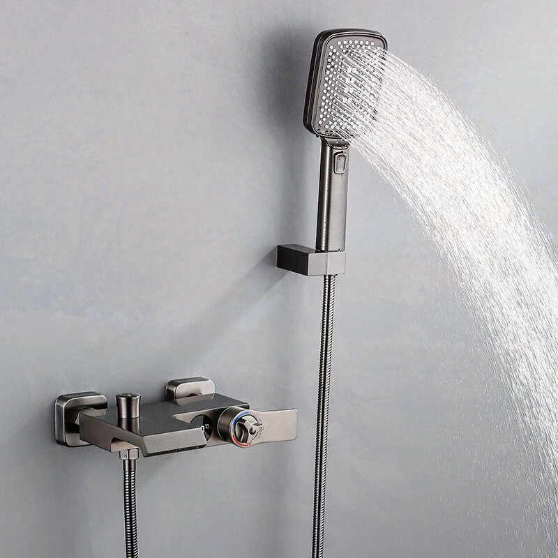 Rubinetto per vasca da bagno con Display digitale termostatico in ottone rubinetto per vasca rubinetto per bagno rubinetto per vasca a cascata nero/bianco