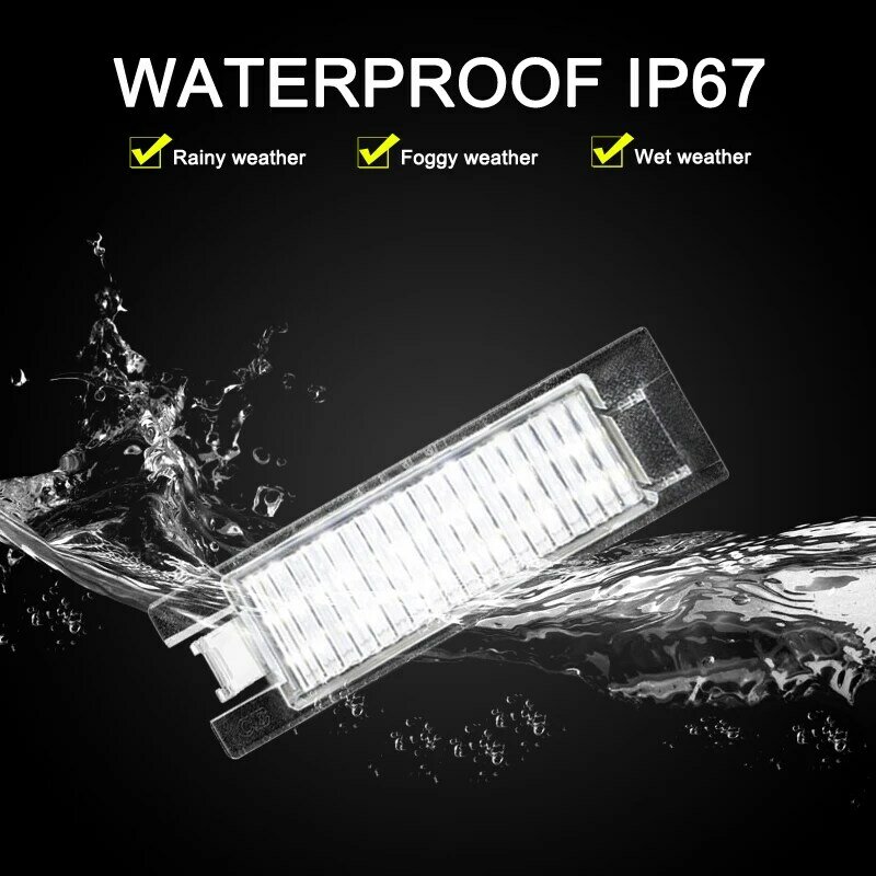 12v à prova dwaterproof água led placa lâmpada para jeep renegado 2015 2016 2017 2018 2019 2020 2021 branco luz da placa de licença montagem