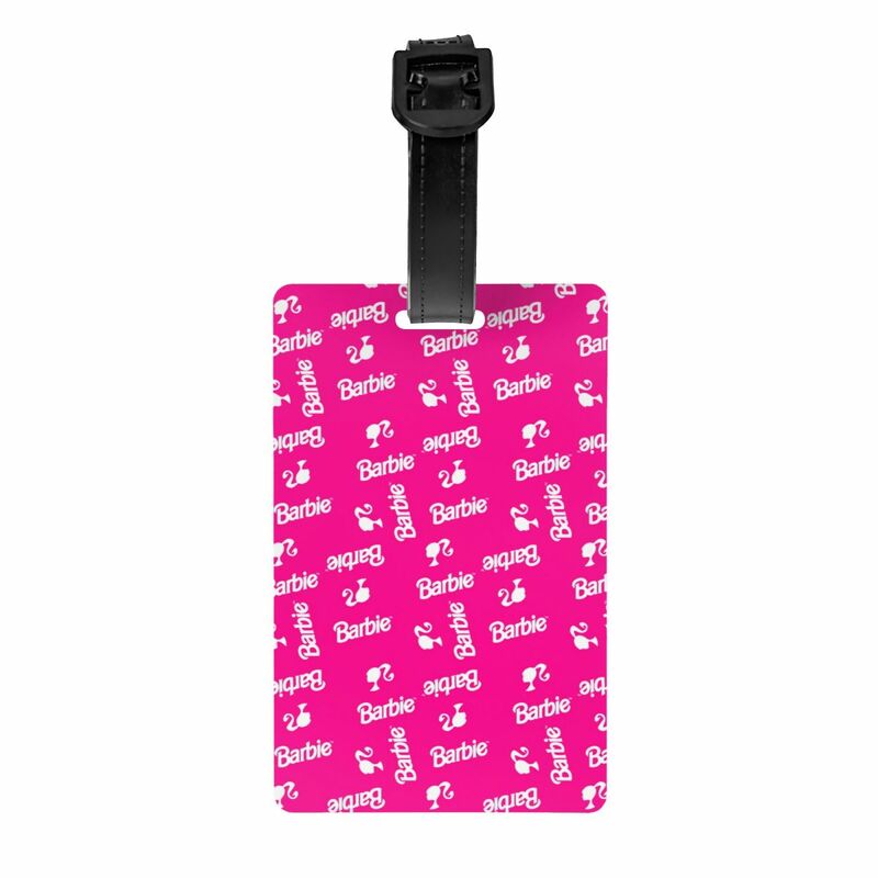 Custom Barbie Luggage Tag With Name Card Privacy Cover ID Label for Travel Bag Suitcase