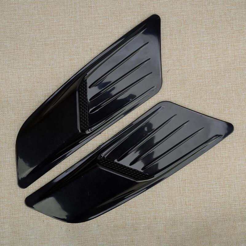 Черная автомобильная универсальная 1 пара декоративная крышка для вентиляционного отверстия капота воздухозаборная овальная отделка из АБС-пластика