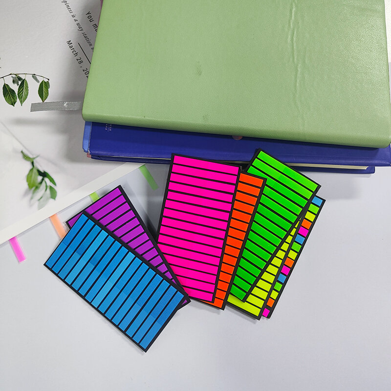 KindFuny 300 lembar baru transparan pelangi indeks Memo Pad itu lengket Notepads kertas stiker catatan perlengkapan alat tulis sekolah