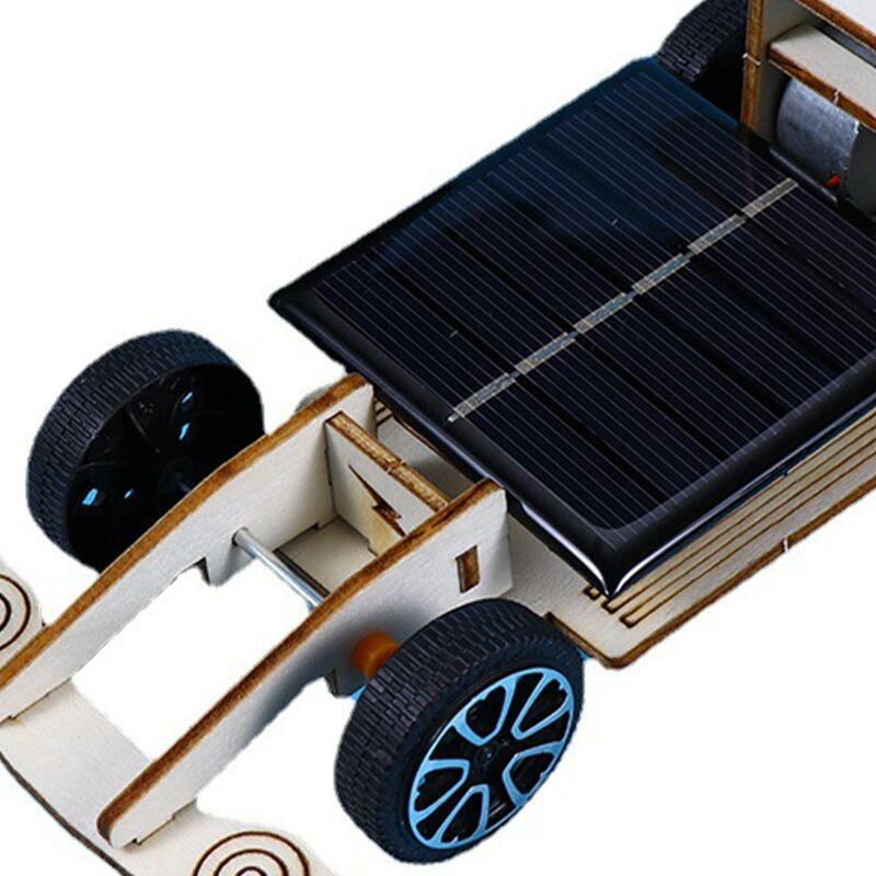 Montaje de juguete de coche de carreras Solar, experimento físico DIY para adolescentes y niños