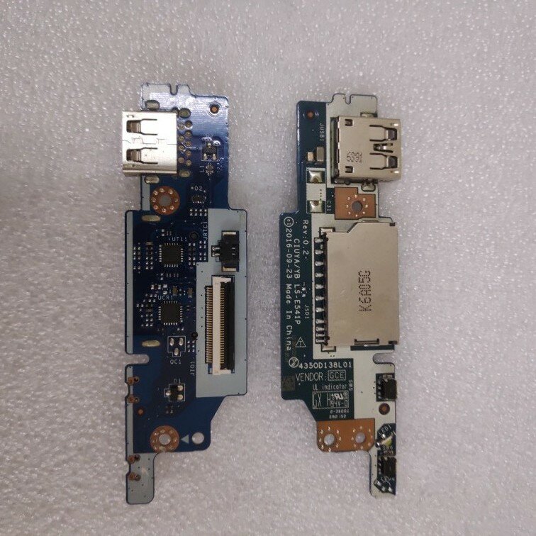Interruptor de placa de botón de encendido para ordenador portátil, accesorios de reparación para Lenovo Flex 5 1570 1470 Yoga 520 520-14, lector de tarjetas con conector USB, LS-E541P
