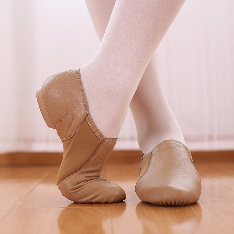 Zapatos de baile de tela elástica para niños y adultos, zapatillas de práctica de Jazz, zapatos de Ballet de entrenamiento de baile latino, zapatos de animadora