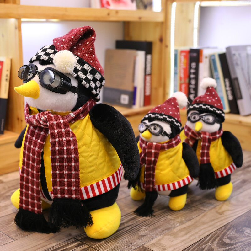Sixsome-juguete de peluche de pingüino Hugsy Haji, juguete de peluche de 25cm y 45cm para regalar