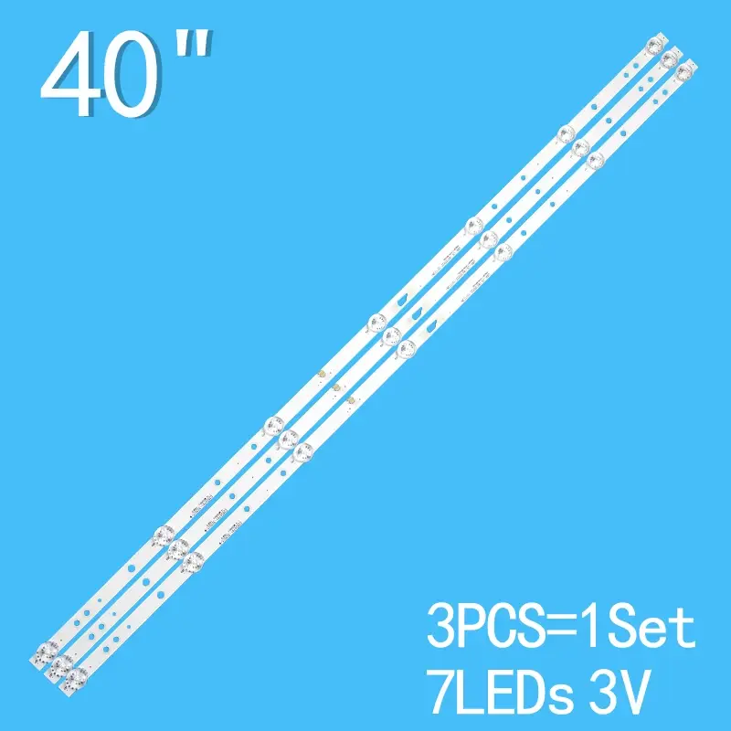 3PCS LED bande de rétroéclairage pour SJ.YM.D3850701-3030CS-M 3V 7 lumière 732mm petite lentille substrat en aluminium