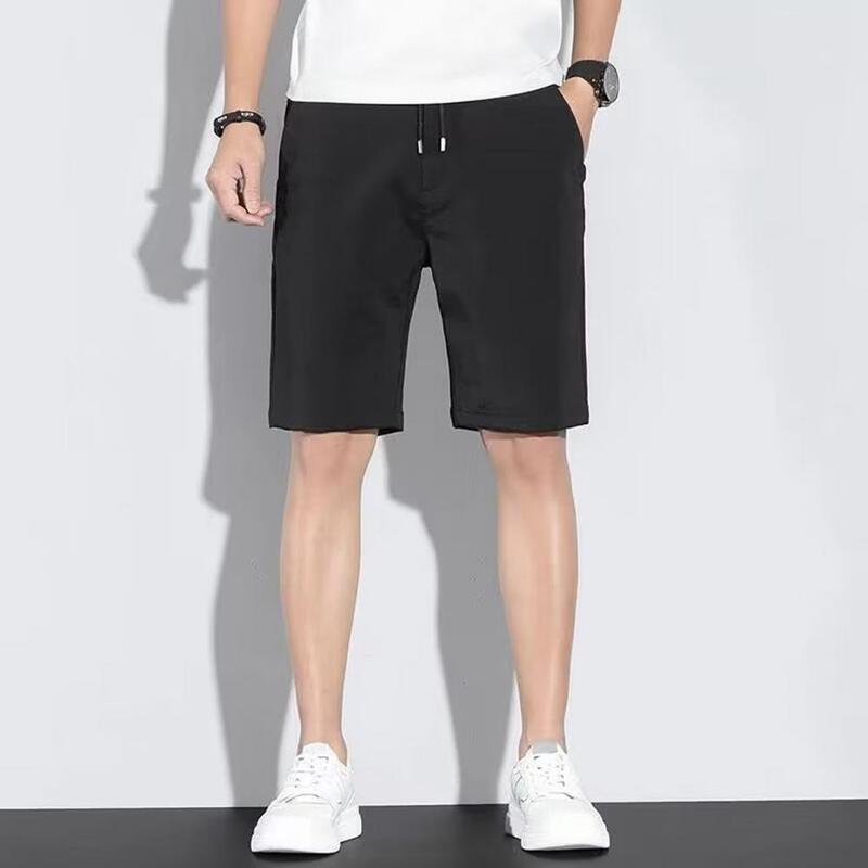 Pantalones cortos impermeables para hombre, Shorts Cargo con cordón ajustable, cintura elástica, bolsillos, cordón ajustable