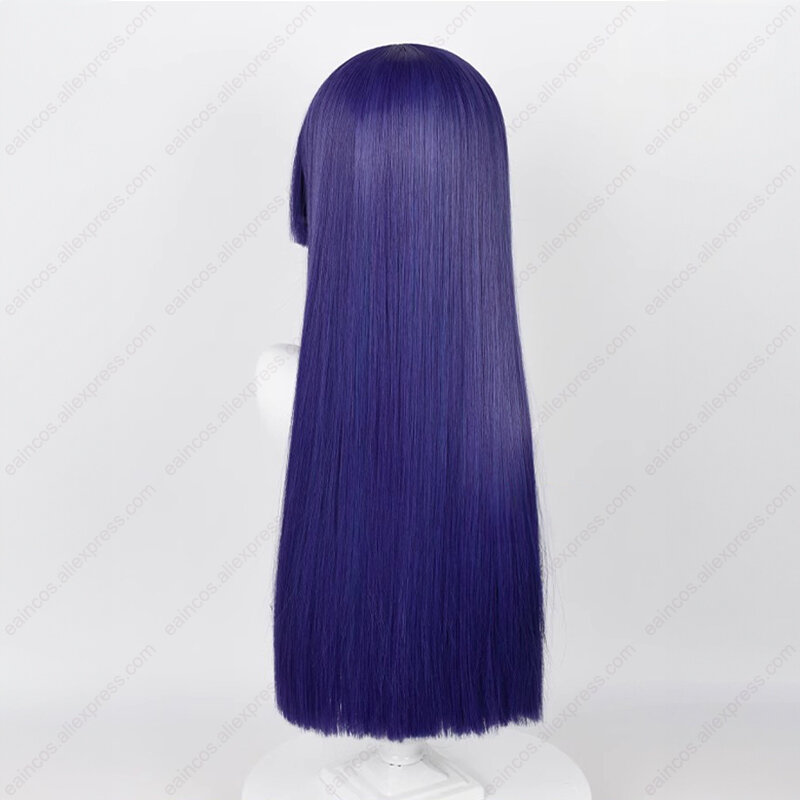 HSR-Peluca de cabello sintético para Cosplay, pelo largo y liso de 65cm, color azul y morado, estilo Anime, resistente al calor
