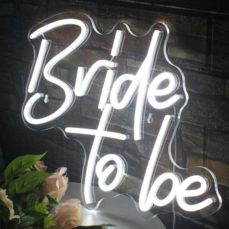 مصباح جداري بعلامة LED نيون لحفل الزفاف ، أضواء ديكور USB ، عنصر دافئ ، رومانسي ، زواج ، ديكور غرفة ، عروس للمنزل ، يا طفل