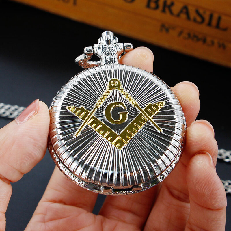 Reloj de bolsillo de cuarzo de lujo plateado para hombres y mujeres, reloj de collar con colgante de acero inoxidable, regalo de moda, nuevo producto