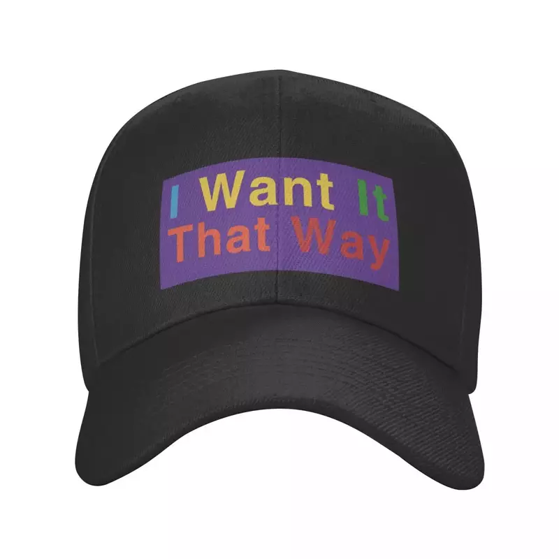 I Want It That Way gorra de béisbol para hombre y mujer, gorra Snapback, sombrero esponjoso lindo, gorra de marca