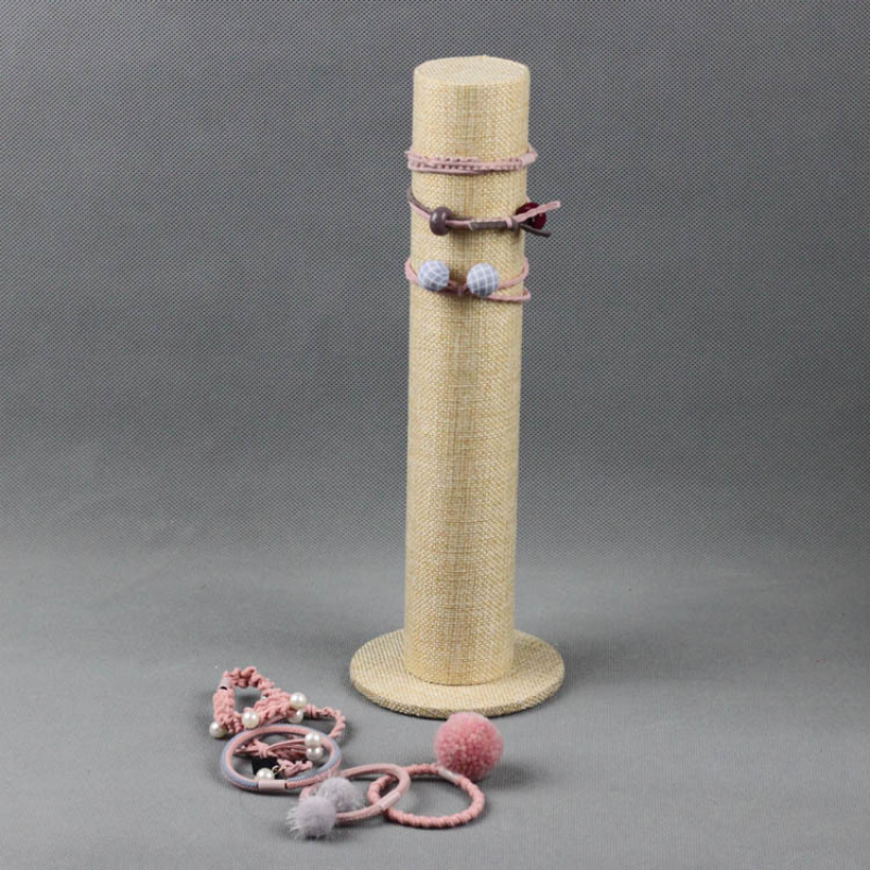 Aksamitna stojak wystawowy biżuteria ze sznurkiem gumowa opaska bransoletka z biżuterią Organizer na obudowę do włosów stojak na włosy
