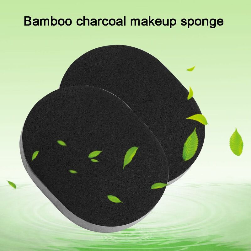Removedor De Maquiagem De Carvão De Bambu, Ferramentas De Lavagem Do Corpo, Esponja Cosmética, Sopro Cosmético