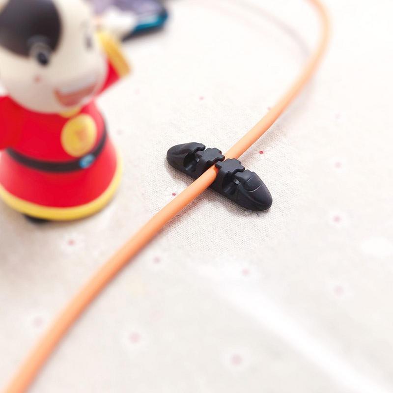 3 otwory uchwyt na drut elastyczny USB oplot na kable organizator do kabla od słuchawek przechowywanie drutu domowe klipsy do zarządzania przewodami