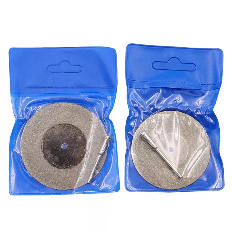 Kit di dischi abrasivi per lame per ruote da taglio accessori per utensili rotanti Gem Jade Metal 2 pezzi 40/50/60mm Diamond Metal Silver
