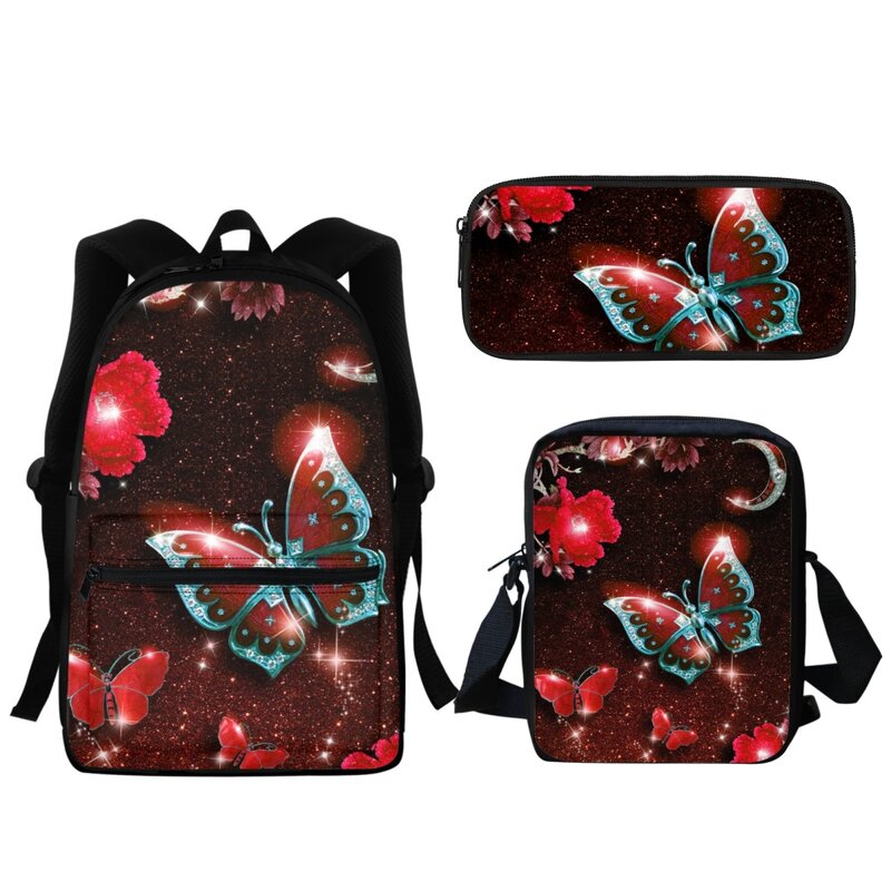 Vintage Butterfly Brand Designer Student SchoolBags Fashion Boys Girls Kindergarten Backpack Messenger Bag Back to School Gift
