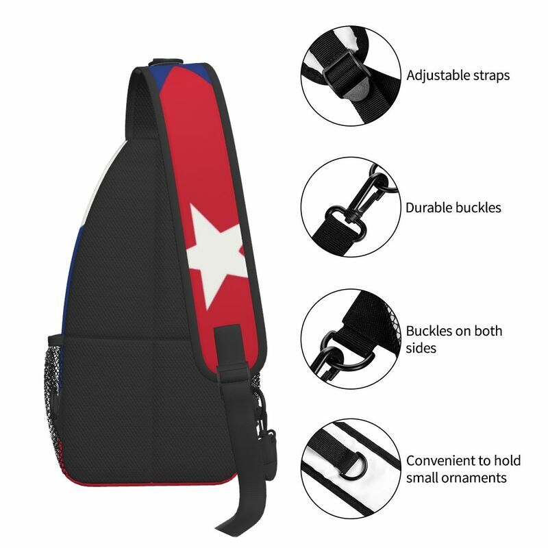 Sac à dos avec drapeau National cubain pour hommes, sac à bandoulière, Cool, poitrine, voyage, randonnée