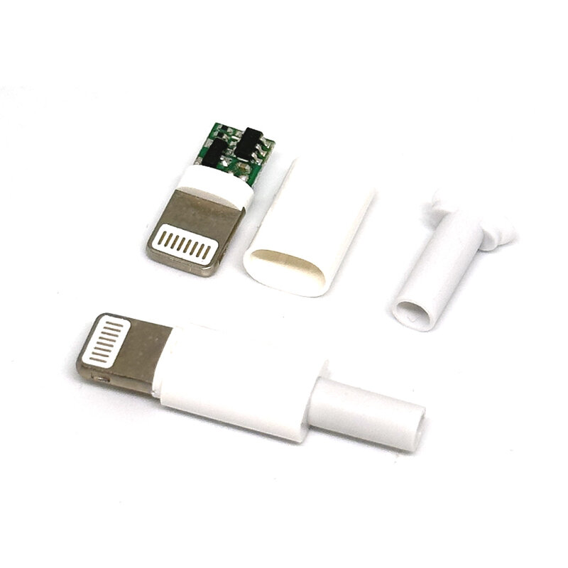 3 6 10Set Lightning Dock USB Plug 3.0Mm dengan Chip Board Male Connector Welding Data OTG Line Interface DIY Kabel Data untuk Iphone