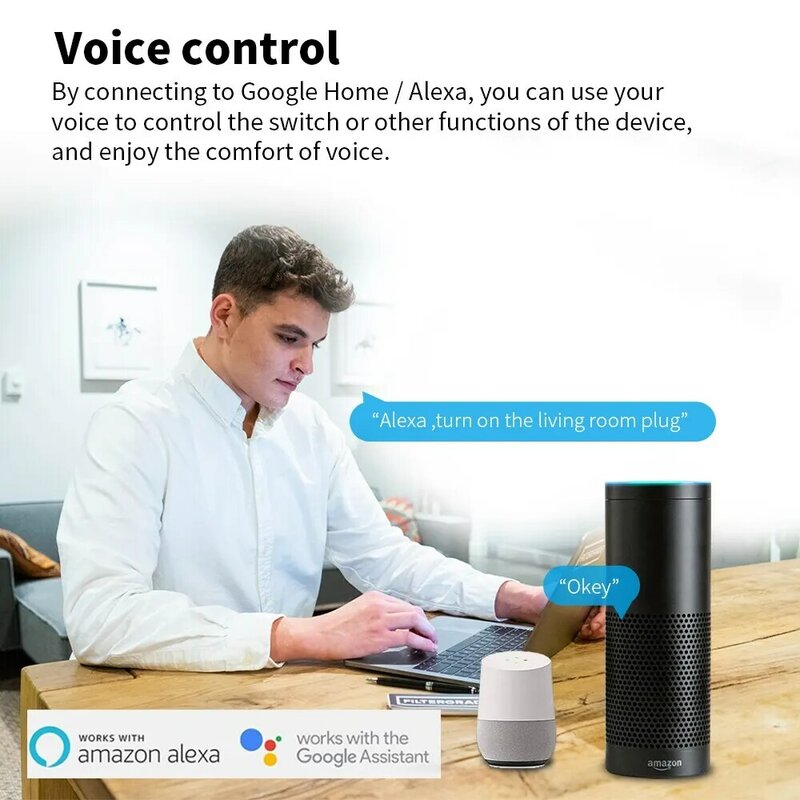 Tuya Smart Plug Zigbee EU 16A/20A Smart Socket con Power Monitor Timing controllo vocale funziona con Alexa Google Home Alice