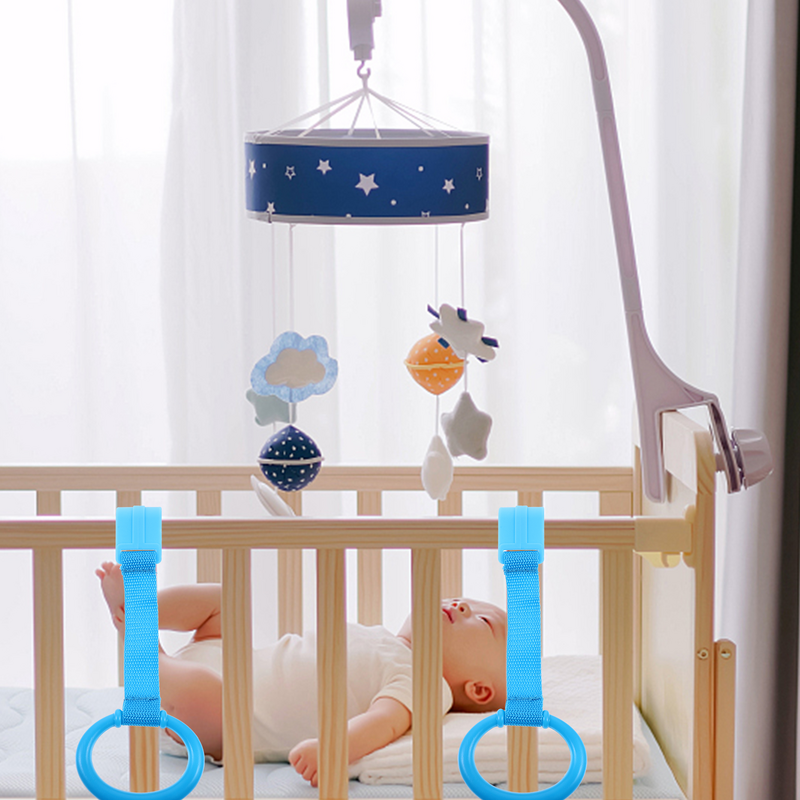 2 Pcs The Tools Children's Playpen Hand Pull Ring Crib Hanging Standing Toddler Rings Red Baby Nursery Cot