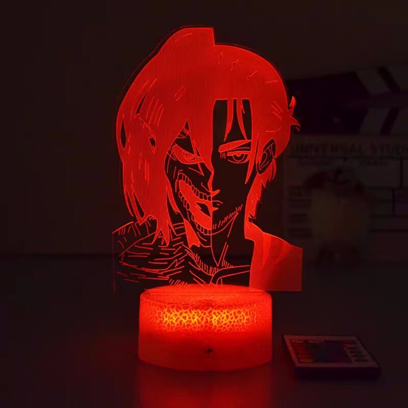 3D LED 야간 조명 램프, 어린이 침실 장식, 애니메이션 소년 야간 조명, 어린이 선물, 공부방 장식 조명, 7/16 색상