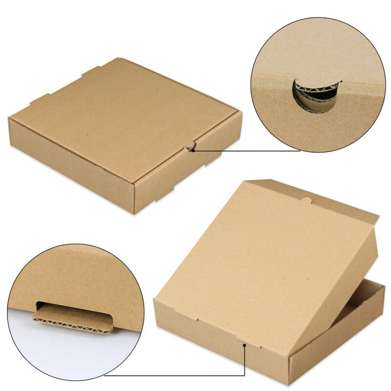 Boîte à pizza à emporter personnalisée, carton multifonctionnel durable, imprimé personnalisé, One-Blank, 24 po