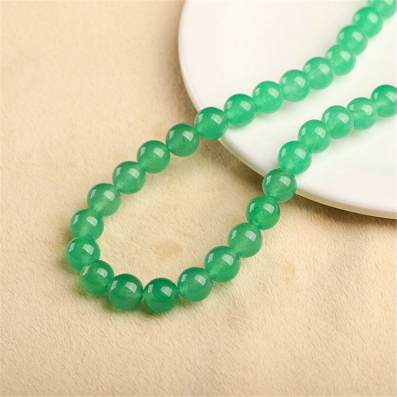 Natural Aventurine Chalcedony Beads Loose Beads Bracelet DIY Accessories Handmade Necklace Beaded Jewelry Material with Beads