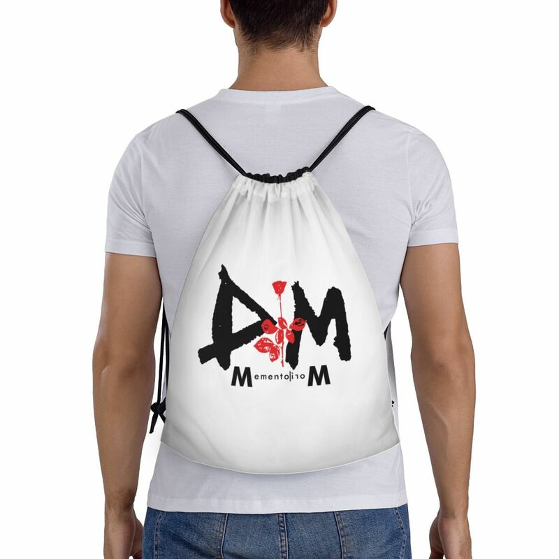 Custom Depeche Cool Mode Electronic Rock coulisse zaino borse donna uomo leggero palestra sport Sacks Sacks per Yoga