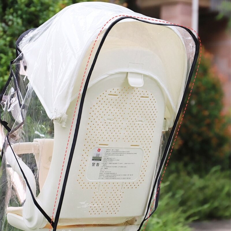 Baby Stroller Rain Cover Universal Transparent Windproof Protections Weather Shield Pushchair Cover Stroller Accessories