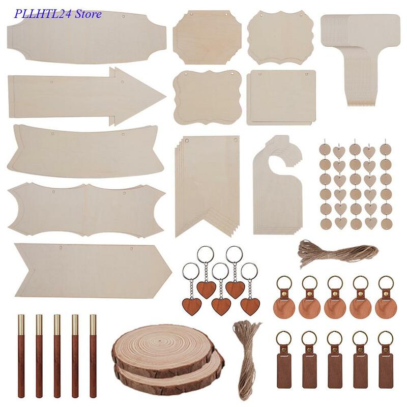 190pcs Laser 2 Laser Engraving Material Package Wooden Material