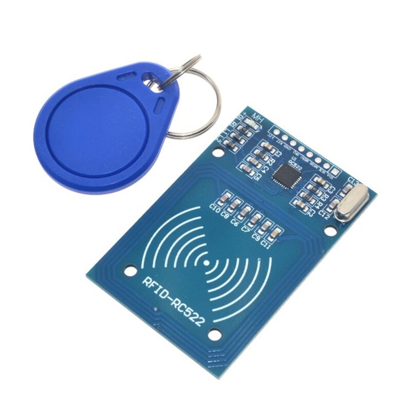 B0KA Canggih RFID-RC522 Kit RFID-RC522 Reader Modul dengan S-50 Putih Kartu Kunci Kompatibel dengan Arduinos Raspberry Pi