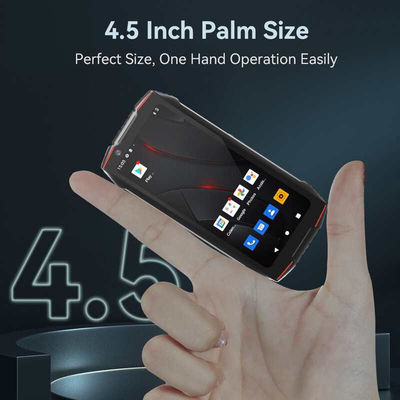 Cubot KingKong MINI 3 스마트폰, 4.5 인치 Helio G85 옥타코어, 6GB + 128GB 듀얼 SIM, 4G NFC 방수, 견고한 휴대폰 핸드폰