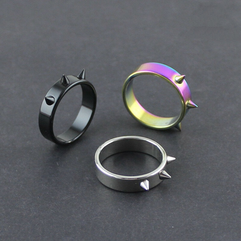 1PCS Fashion Survival Self-Defense Ring Portable Men Women Finger Weapons Emergency Glass Breaking Punk Hiking Camping Protector
