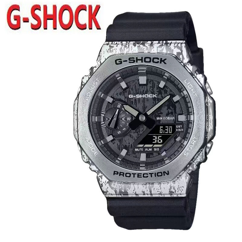 G-SHOCK 남성용 위장 시계, 방수 쿼츠 시계, 럭셔리 브랜드, 스포츠 시계, 기름때 락, 신상, GM-2100GC 시리즈