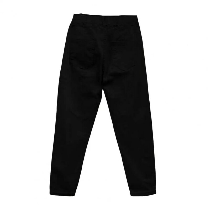 Pantalon décontracté pour femmes, taille élastique, sarouel, couleur unie, jambes larges, long, avec poches, streetwear