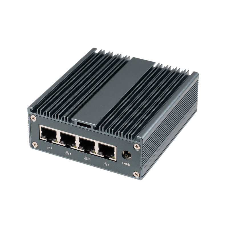 Qotom Q00001G4 Mini PC 4 LAN ARM Rockchip RK3568 Cortex-A55 2GHz UbunaryOpenwrt Routeur Pare-enquêter Mini PC
